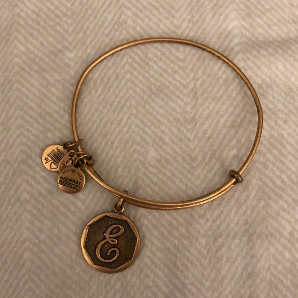 Alex & Ani - E Initial - Gold